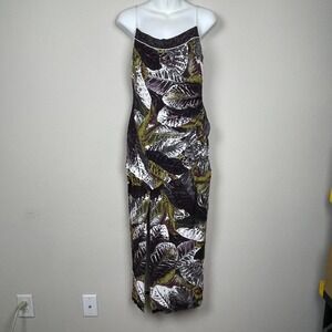 Dorothy Schoelen Platinum Forest Fairy Tiered Dress Size 6 USA Rayon Zip Back